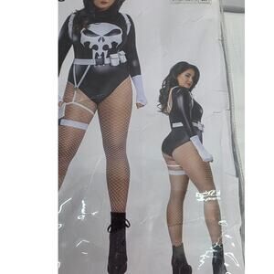 Punishing  One Black Women's Bodysuit Costume Halloween Cosplay Dress up Size 5X